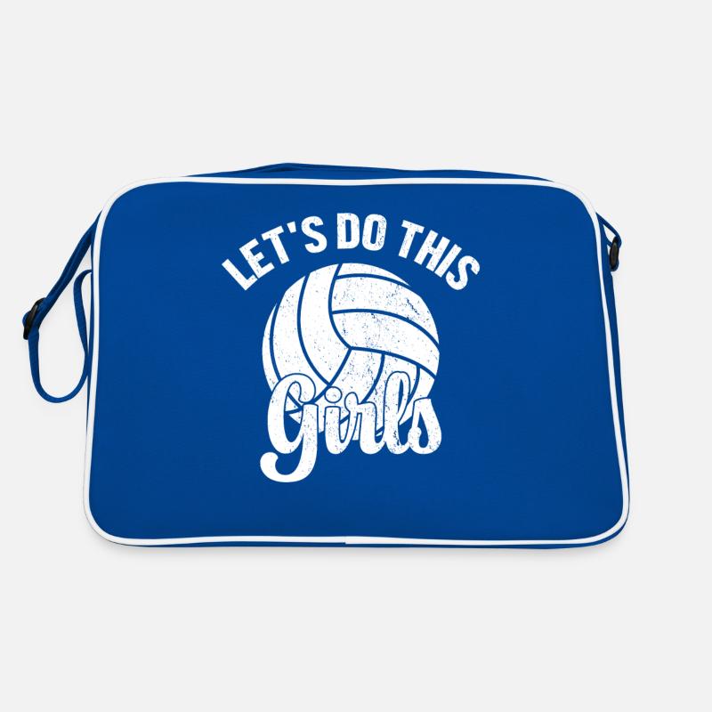 Lass uns das machen Mädchen Volleyball Lustiger Aufschlag Bump Retro Tasche