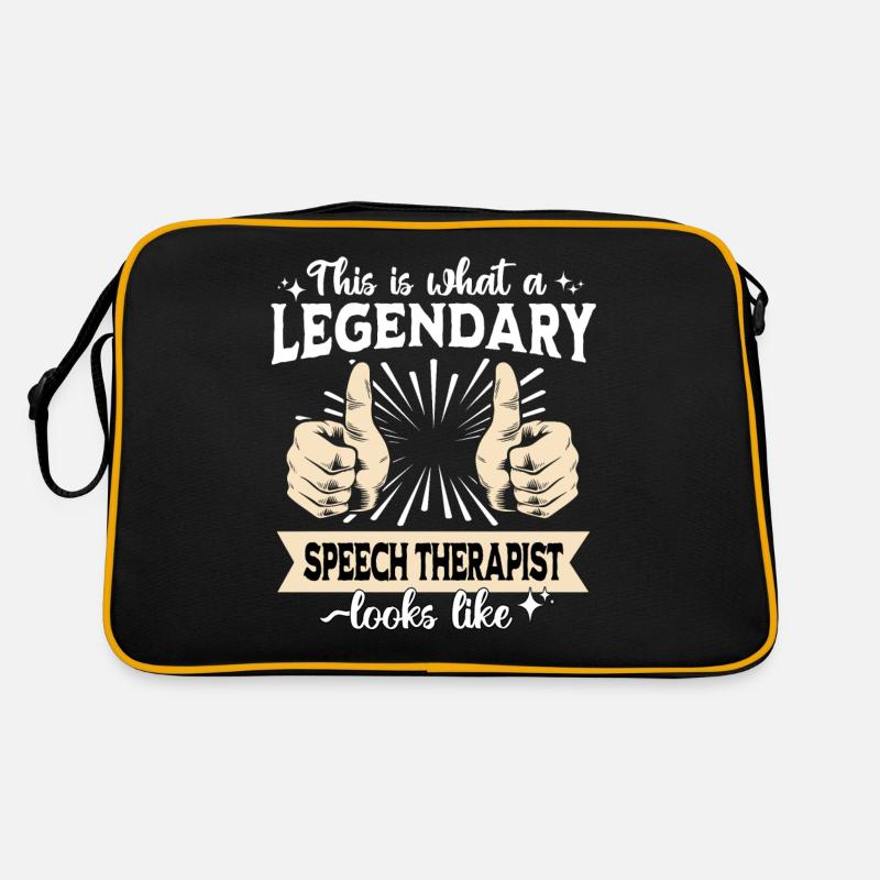 Legendärer Sprachtherapeut - Retro Tasche - Schwarz/Gold