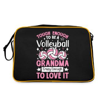 Drôle de volley-ball grand-mère bosse ensemble Spike Smash - Sac Retro - noir/or - Dos