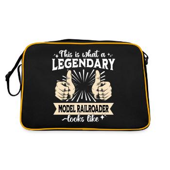 Legendary model railroader - Retro Bag - black/gold - Back