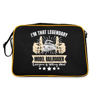Legendary model railroader - Retro Bag - black/gold - Back