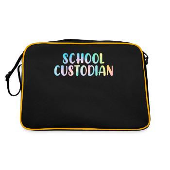 Concierge d’école Nettoyage Concierge Tie Dye - Sac Retro - noir/or - Dos