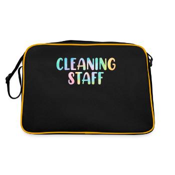 Personnel de nettoyage Funny Tie Dye Concierge - Sac Retro - noir/or - Dos