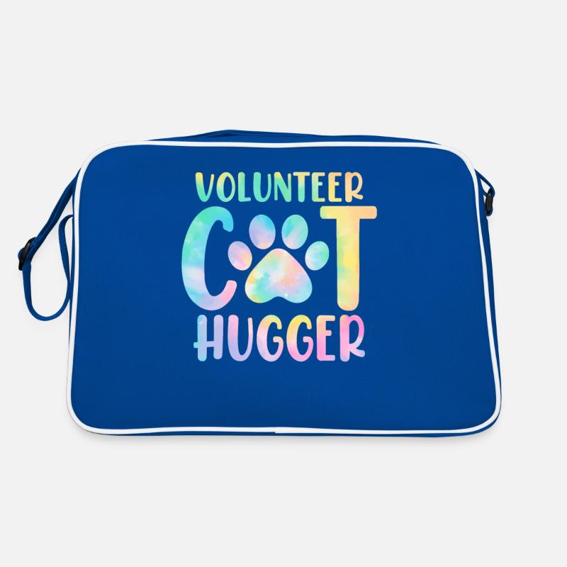 Chat bénévole Hugger Chat drôle Tie Dye Animal Sac Retro