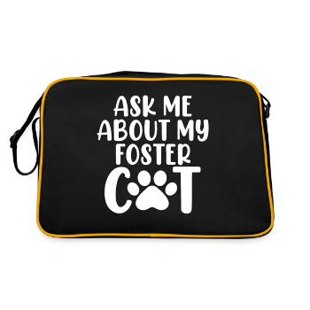 Posez-moi des questions sur mon chat d’accueil Meow Kitty Rescue - Sac Retro - noir/or - Dos