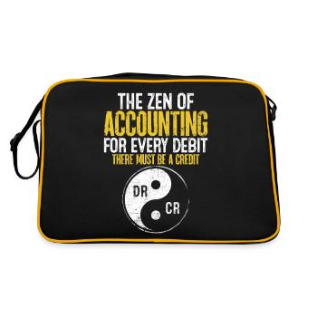 Le zen de la comptabilité Drôle CPA Financier - Sac Retro - noir/or - Dos