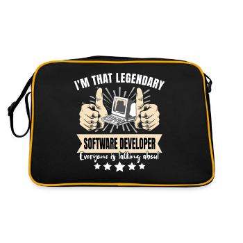 Legendary Software Developer - Retro Bag - black/gold - Back