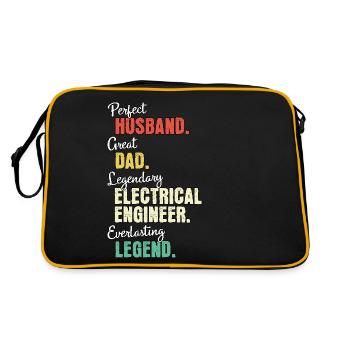Electrical Engineer Dad - Retro Bag - black/gold - Back