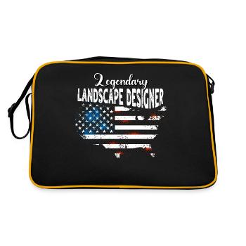 Landscaper US - Retro Bag - black/gold - Back