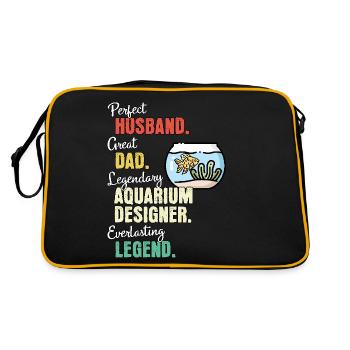 Papa concepteur d’aquarium - Sac Retro - noir/or - Dos