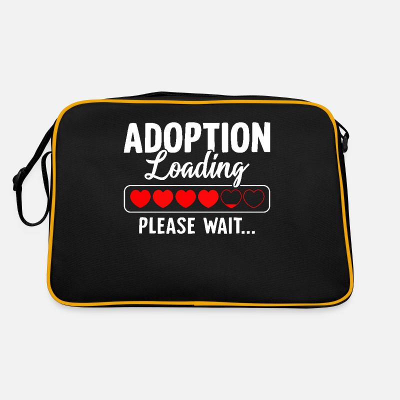 Adoption Loading Bitte warten Lustige Adoption Retro Tasche