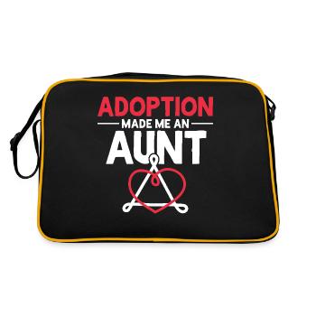 Adoption Made Me Aunt Gotcha Day Funny Auntie - Retro Bag - black/gold - Back