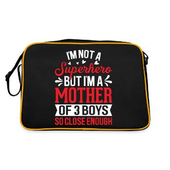 Je suis une mère de 3 garçons Maman drôle de maman de garçons - Sac Retro - noir/or - Dos
