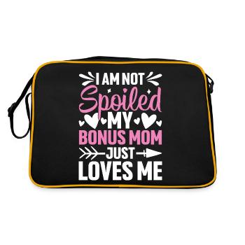 Je ne suis pas gâté mon bonus maman drôle belle-mère - Sac Retro - noir/or - Dos