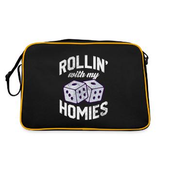 Brettspiel - Retro Tasche - Schwarz/Gold - Hinten