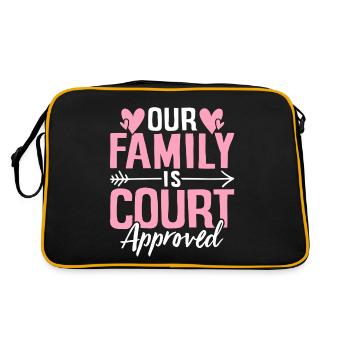 Our Family Is Court Approved Gotcha Funny - Retro Bag - black/gold - Back