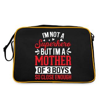 Je suis une mère de 3 garçons Maman drôle de maman de garçons - Sac Retro - noir/or - Dos