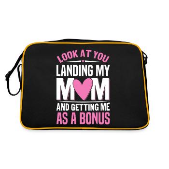 Regardez-vous atterrir ma mère Bonus de belle-mère drôle - Sac Retro - noir/or - Dos