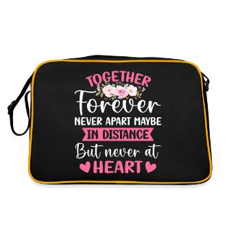 Ensemble pour toujours Jamais séparé Couple drôle - Sac Retro - noir/or - Dos