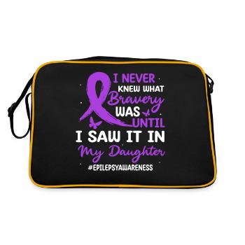 Je n’ai jamais su ce qu’était la bravoure du ruban violet - Sac Retro - noir/or - Dos