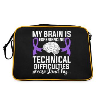 Mon cerveau éprouve des difficultés techniques - Sac Retro - noir/or - Dos