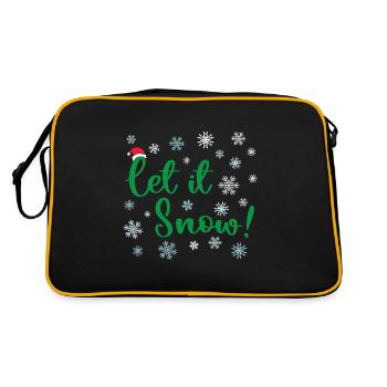 Let It Snow Christmas - Retro Bag - black/gold - Back