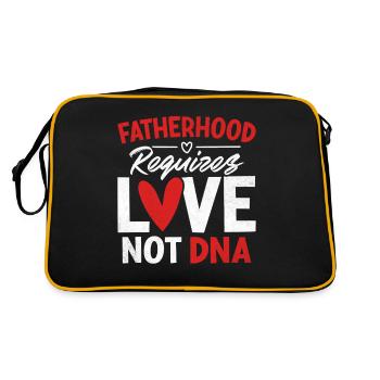 Fatherhood Requires Love Not DNA Funny Gotcha - Retro Bag - black/gold - Back