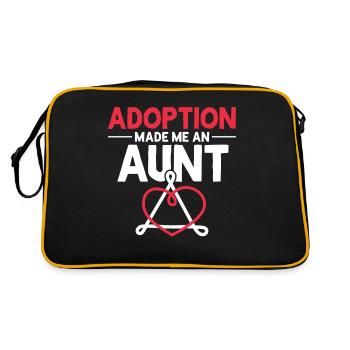 Adoption Made Me Aunt Gotcha Day Funny Auntie - Retro Bag - black/gold - Back