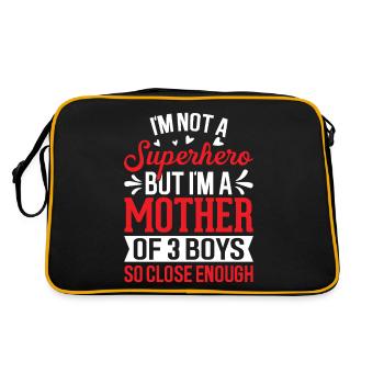 Je suis une mère de 3 garçons Maman drôle de maman de garçons - Sac Retro - noir/or - Dos