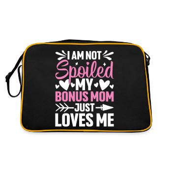 Je ne suis pas gâté mon bonus maman drôle belle-mère - Sac Retro - noir/or - Dos