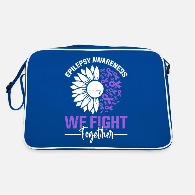 Nous nous battons ensemble Ruban violet Système nerveux Sac Retro