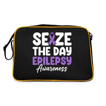 Seize The Day Purple Ribbon Nervous System - Retro Bag - black/gold - Back