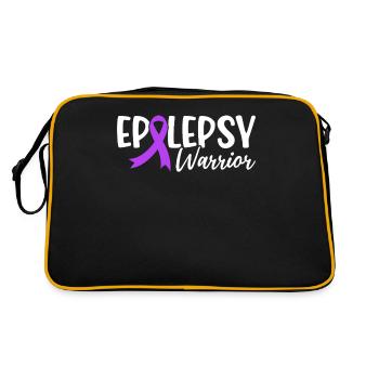 Epilepsy Warrior Nervous System Disorder - Retro Bag - black/gold - Back