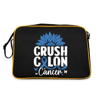 Crush Colon Cancer Blue Ribbon Coloscopie intestinale - Sac Retro - noir/or - Dos