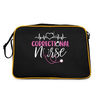 Correctional Nurse Appreciation Jail Nurse - Retro Bag - black/gold - Back