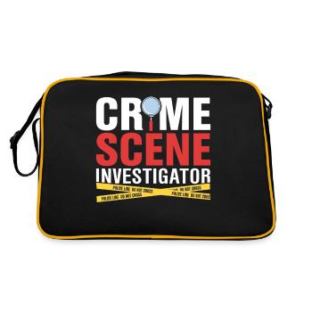 Crime Scene Investigator Funny Forensic Evidence - Retro Bag - black/gold - Back