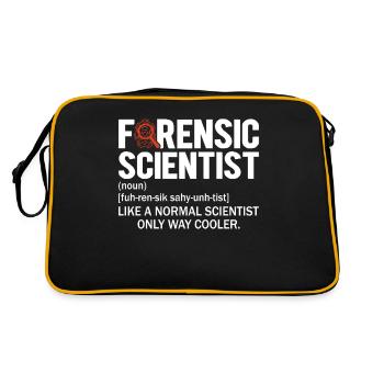 Forensic Scientist Funny Definition Crime Scene - Retro Bag - black/gold - Back