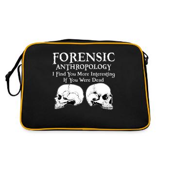 Anthropologie médico-légale Scène de crime drôle - Sac Retro - noir/or - Dos
