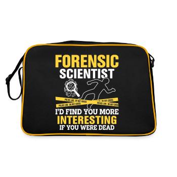 Forensic Scientist Crime Scene Forensic Evidence - Retro Bag - black/gold - Back