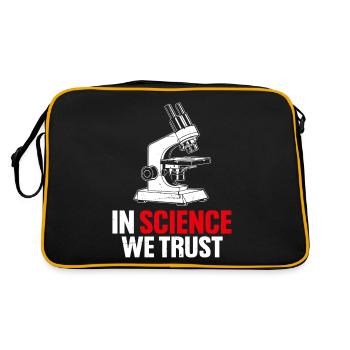 En science, nous faisons confiance à un scientifique de laboratoire scientifique drôle - Sac Retro - noir/or - Dos
