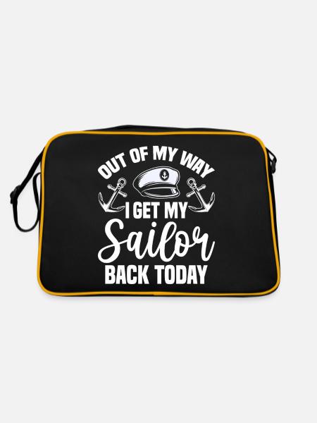 Out Of My Way Funny Homecoming Cruiser Sailor - Retro Bag - black/gold - Back