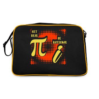 Math Humor – Pi vs. Imaginary Number - Retro Bag - black/gold - Back