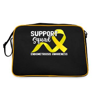 Escouade de soutien Ruban jaune Endométriose - Sac Retro - noir/or - Dos