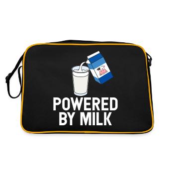 Powered By Milk Legen Diary Funny Fresh Organic - Retro Bag - black/gold - Back