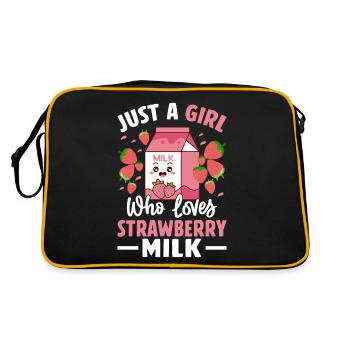 Strawberry Milk Flavored Milk Drink Diary - Retro Bag - black/gold - Back