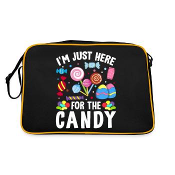 I'm Just Here for The Candy Funny Sweet Tooth - Retro Bag - black/gold - Back