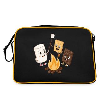 Guimauve grillée Smores Graham Crackers Smores - Sac Retro - noir/or - Dos