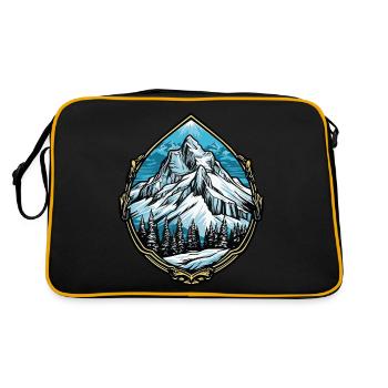 Alps Mountain Peaks - Retro Bag - black/gold - Back