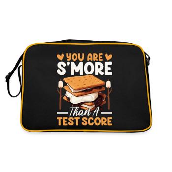 Funny Smores Toasted Marshmallow Graham Crackers - Retro Bag - black/gold - Back