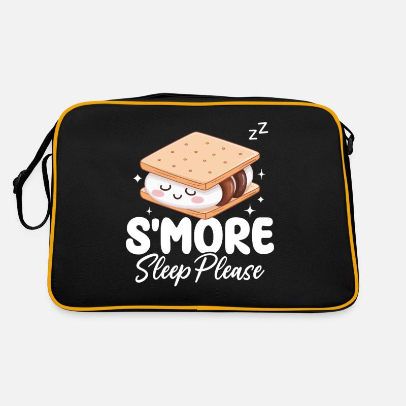 S'more Sleep Please Lustiges geröstetes Marshmallow Retro Tasche